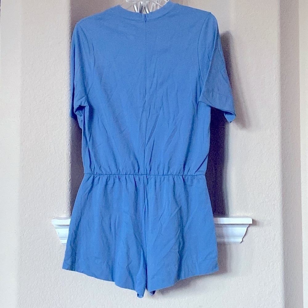 Bella Canvas Blue Short Sleeve Romper - Picture 6 of 8